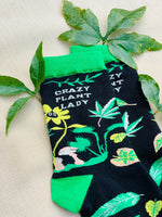 Crazy Plant Lady Womens Crew Socks by Groovy Things Co // hey tiger louisville 