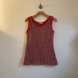 Late 60s Early 70s Acrylic Knit Triangle Sweater Vest Tank // Small Medium (HT2322) // hey tiger louisville
