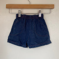Vintage retro 70s 80s navy blue denim shorts by Stoneswear World of Fashion // Size 4T // hey tiger louisville