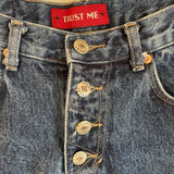 Vintage 90s Y2K Trust Me dark wash button fly denim shorts (HT2310)