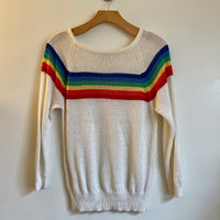 Vintage 70s 80s Rainbow Striped Sweater by Via L.A. // size medium // hey tiger louisville kentucky