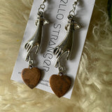 Handmade Victorian Mystic Heart Dangle Earrings by Hello Stranger