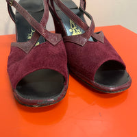 Vintage Hush Puppies leather peep toe heels // US size 7.5 M // hey tiger louisville ky