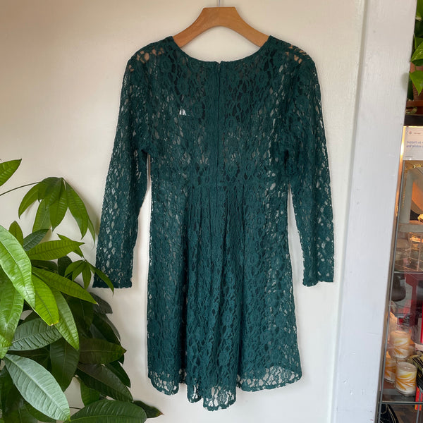 Vintage 90s Dress By Choice forest green sheer lace babydoll dress // Hey Tiger Vintage 90s Dress By Choice forest green sheer lace babydoll dress // Hey Tiger