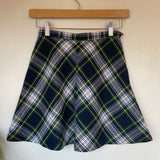 Vintage 60s 70s 80s L.S. Ayres & Co plaid wool blend mini skirt // XXS XS (HT2334)