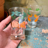 Vintage Orange Juice Glasses // retro kitsch kitchen home goods decor // hey tiger Louisville Kentucky 
