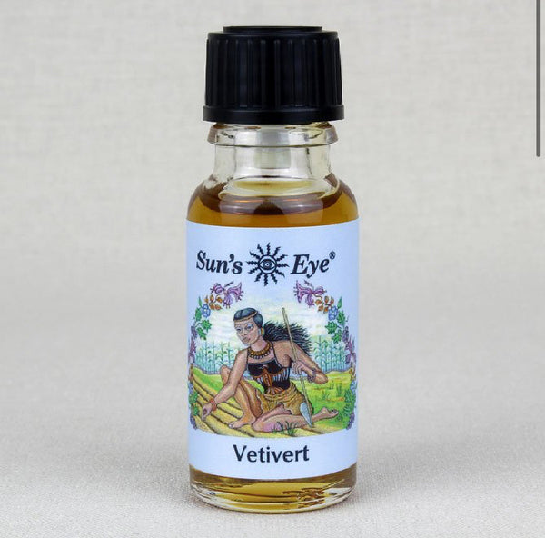suns eye Vetivert Oil is earthy, woody, and smoky and is traditionally associated with love, luck, and money. Hey Tiger Louisville Kentucky