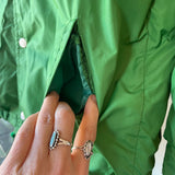 Vintage Retro MSU Spartans Green Lightweight Lined Windbreaker Jacket (HT2336)
