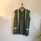 Vintage Penney's International Imports Wool Blend Galaxy Knit Sweater Vest waistcoat // Size 10