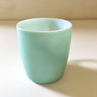 Vintage Aqua Seafoam Milkglass coffee mug // retro kitsch kitchen home goods // Hey Tiger Louisville Kentucky 