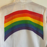 Vintage Deadstock Rainbow blouse // size Small // hey tiger louisville kentucky