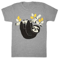 Sloth shirt is printed by hand on a high quality, sweatshop-free, vintage inspired tri-blend tshirt by Gnome Enterprises // hey tiger louisville kentucky