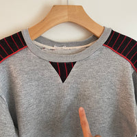 Ultimate Vintage retro 1980s Colorblock Long Sleeve Pullover Sweatshirt // unisex Size Small/Medium / Hey Tiger Louisville kentucky 