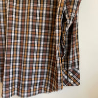 Vintage Wrangler Western Wear Plaid Pearl Snap Oxford Shirt // Unisex Size Medium