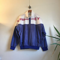 Vintage Pierre Cardin Evolution Colorblock Spell out Pullover Sweatshirt Jacket // size Large // hey tiger louisville kentucky 