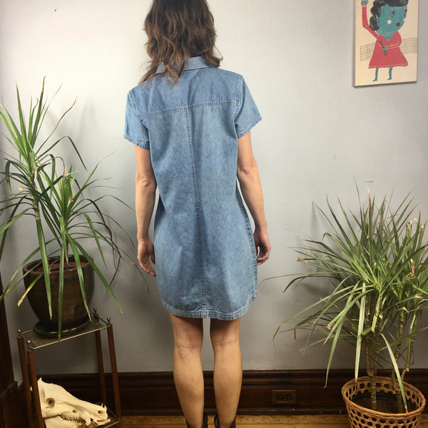 Vintage 90s Faded Glory denim dress jumper pinafore // Size 10 Hey Tiger Vintage 90s Faded Glory denim dress jumper pinafore // Size 10 Hey Tiger